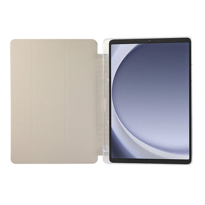 Carbon Fiber Clear Acrylic 3-Fold Leather Tablet Case