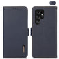 KHAZNEH Side-Magnetic Litchi Genuine Leather RFID Phone Case, For Samsung Galaxy S25 FE 5G, For Samsung Galaxy S25 Edge 5G, For Samsung Galaxy S25 Ultra 5G, For Samsung Galaxy S24 FE 5G