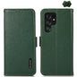 KHAZNEH Side-Magnetic Litchi Genuine Leather RFID Phone Case, For Samsung Galaxy S25 FE 5G, For Samsung Galaxy S25 Edge 5G, For Samsung Galaxy S25 Ultra 5G, For Samsung Galaxy S24 FE 5G