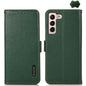 KHAZNEH Side-Magnetic Litchi Genuine Leather RFID Phone Case, For Samsung Galaxy S26+ 5G, For Samsung Galaxy S26 Edge 5G, For Samsung Galaxy S26 Ultra 5G, For Samsung Galaxy S26 5G, For Samsung Galaxy S25 FE 5G, For Samsung Galaxy S25 Edge 5G