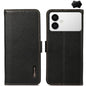 KHAZNEH Side-Magnetic Litchi Genuine Leather RFID Phone Case