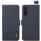KHAZNEH Side-Magnetic Litchi Genuine Leather RFID Phone Case, For Samsung Galaxy S26+ 5G, For Samsung Galaxy S26 Edge 5G, For Samsung Galaxy S26 Ultra 5G, For Samsung Galaxy S26 5G, For Samsung Galaxy S25 FE 5G, For Samsung Galaxy S25 Edge 5G