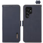 KHAZNEH Side-Magnetic Litchi Genuine Leather RFID Phone Case, For Samsung Galaxy S26+ 5G, For Samsung Galaxy S26 Edge 5G, For Samsung Galaxy S26 Ultra 5G, For Samsung Galaxy S26 5G, For Samsung Galaxy S25 FE 5G, For Samsung Galaxy S25 Edge 5G