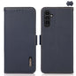 KHAZNEH Side-Magnetic Litchi Genuine Leather RFID Phone Case, For Galaxy S26 FE 5G, For Samsung Galaxy S26+ 5G, For Samsung Galaxy S26 Edge 5G, For Samsung Galaxy S26 Ultra 5G, For Samsung Galaxy S26 5G, For Samsung Galaxy S25 FE 5G