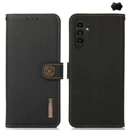 KHAZNEH Custer Genuine Leather RFID Phone Case, For Samsung Galaxy S25 Ultra 5G, For Samsung Galaxy S24 FE 5G