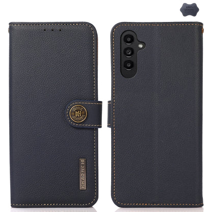 KHAZNEH Custer Genuine Leather RFID Phone Case, For Samsung Galaxy S25 Ultra 5G, For Samsung Galaxy S24 FE 5G