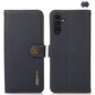 KHAZNEH Custer Genuine Leather RFID Phone Case, For Samsung Galaxy S25 Ultra 5G, For Samsung Galaxy S24 FE 5G
