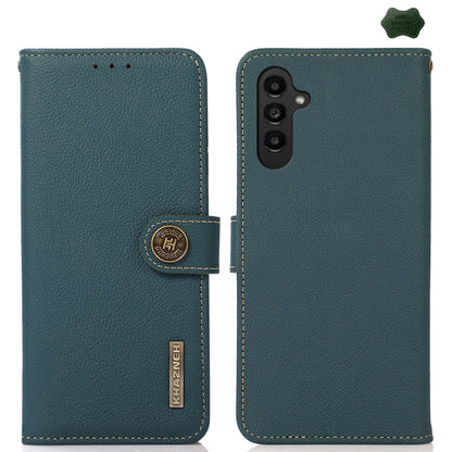 KHAZNEH Custer Genuine Leather RFID Phone Case, For Samsung Galaxy S25 Ultra 5G, For Samsung Galaxy S24 FE 5G