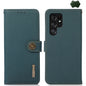 KHAZNEH Custer Genuine Leather RFID Phone Case, For Samsung Galaxy S25 Ultra 5G, For Samsung Galaxy S24 FE 5G