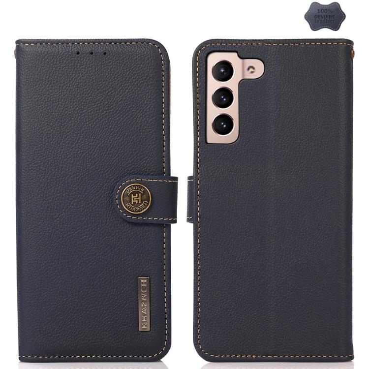 KHAZNEH Custer Genuine Leather RFID Phone Case, For Galaxy S26 FE 5G, For Samsung Galaxy S26+ 5G, For Samsung Galaxy S26 Edge 5G, For Samsung Galaxy S26 Ultra 5G, For Samsung Galaxy S26 5G, For Samsung Galaxy S25 FE 5G, For Samsung Galaxy S25 Edge 5G  ...