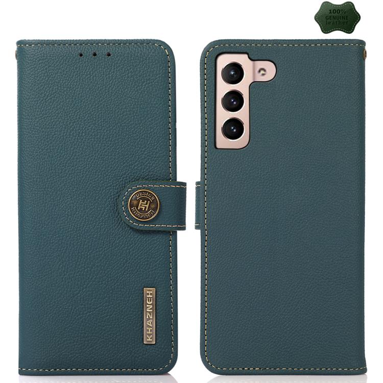 KHAZNEH Custer Genuine Leather RFID Phone Case, For Galaxy S26 FE 5G, For Samsung Galaxy S26+ 5G, For Samsung Galaxy S26 Edge 5G, For Samsung Galaxy S26 Ultra 5G, For Samsung Galaxy S26 5G, For Samsung Galaxy S25 FE 5G, For Samsung Galaxy S25 Edge 5G  ...