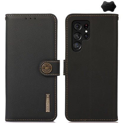 KHAZNEH Custer Genuine Leather RFID Phone Case, For Samsung Galaxy S26+ 5G, For Samsung Galaxy S26 Edge 5G, For Samsung Galaxy S26 Ultra 5G, For Samsung Galaxy S26 5G, For Samsung Galaxy S25 FE 5G, For Samsung Galaxy S25 Edge 5G                        ...