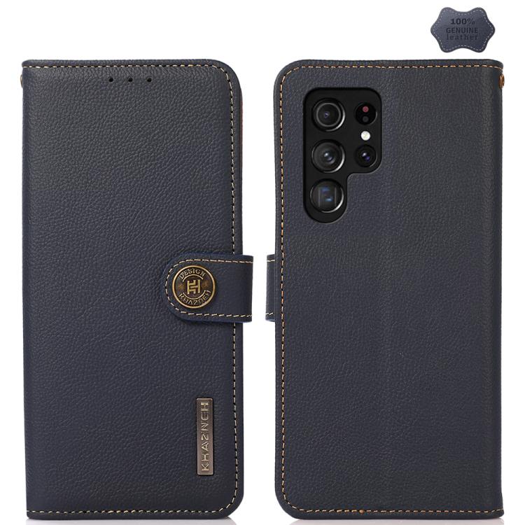 KHAZNEH Custer Genuine Leather RFID Phone Case, For Samsung Galaxy S26+ 5G, For Samsung Galaxy S26 Edge 5G, For Samsung Galaxy S26 Ultra 5G, For Samsung Galaxy S26 5G, For Samsung Galaxy S25 FE 5G, For Samsung Galaxy S25 Edge 5G                        ...