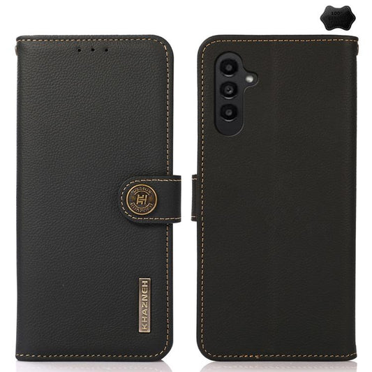 KHAZNEH Custer Genuine Leather RFID Phone Case, For Galaxy S26 FE 5G, For Samsung Galaxy S26+ 5G, For Samsung Galaxy S26 Edge 5G, For Samsung Galaxy S26 Ultra 5G, For Samsung Galaxy S26 5G, For Samsung Galaxy S25 FE 5G, For Samsung Galaxy S25 Edge 5G