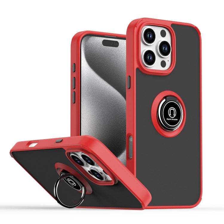 Q Shadow 1 Series TPU + PC Phone Case with Ring, For iPhone 17 Air, For iPhone 16e, For iPhone 16 Pro Max