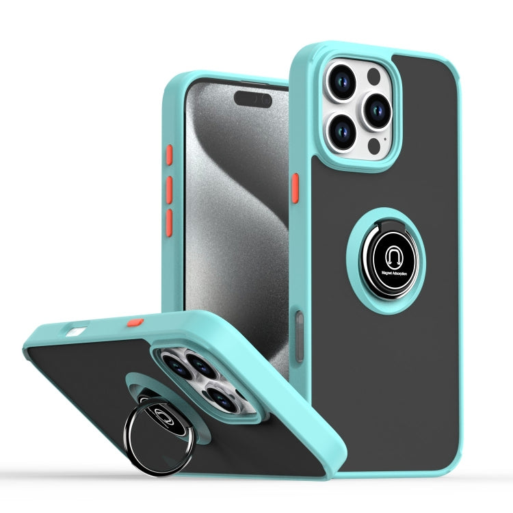 Q Shadow 1 Series TPU + PC Phone Case with Ring, For iPhone 17 Air, For iPhone 16e, For iPhone 16 Pro Max