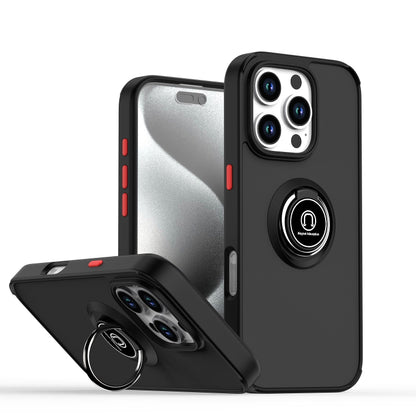 Q Shadow 1 Series TPU + PC Phone Case with Ring, For iPhone 16 Pro, For iPhone 16 Plus, For iPhone 15 Pro Max