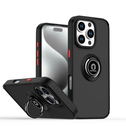 Q Shadow 1 Series TPU + PC Phone Case with Ring, For iPhone 16 Pro, For iPhone 16 Plus, For iPhone 15 Pro Max