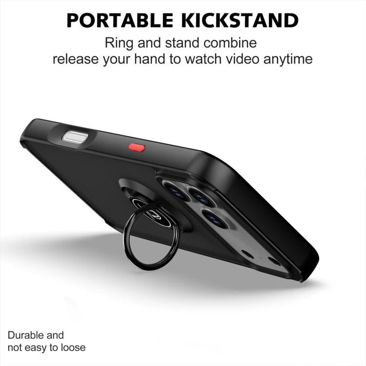 Q Shadow 1 Series TPU + PC Phone Case with Ring, For iPhone 17 Pro Max, For iPhone 17 Pro, For iPhone 17