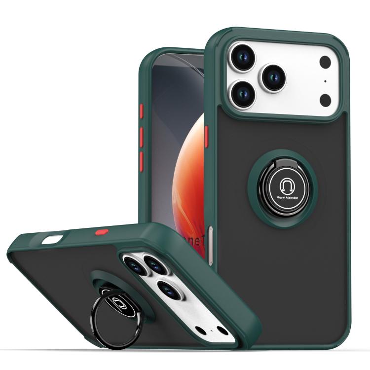 Q Shadow 1 Series TPU + PC Phone Case with Ring, For iPhone 17e / 16e, For iPhone 17 Pro Max, For iPhone 17 Pro