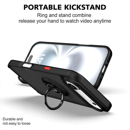 Q Shadow 1 Series TPU + PC Phone Case with Ring, For iPhone 17 Air, For iPhone 16e, For iPhone 16 Pro Max