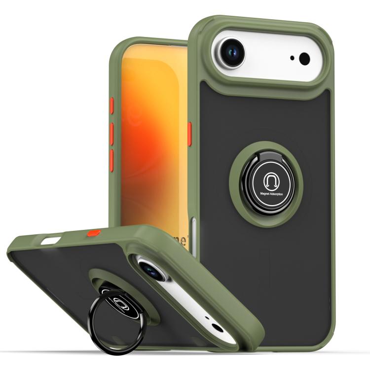 Q Shadow 1 Series TPU + PC Phone Case with Ring, For iPhone 17 Air, For iPhone 16e, For iPhone 16 Pro Max
