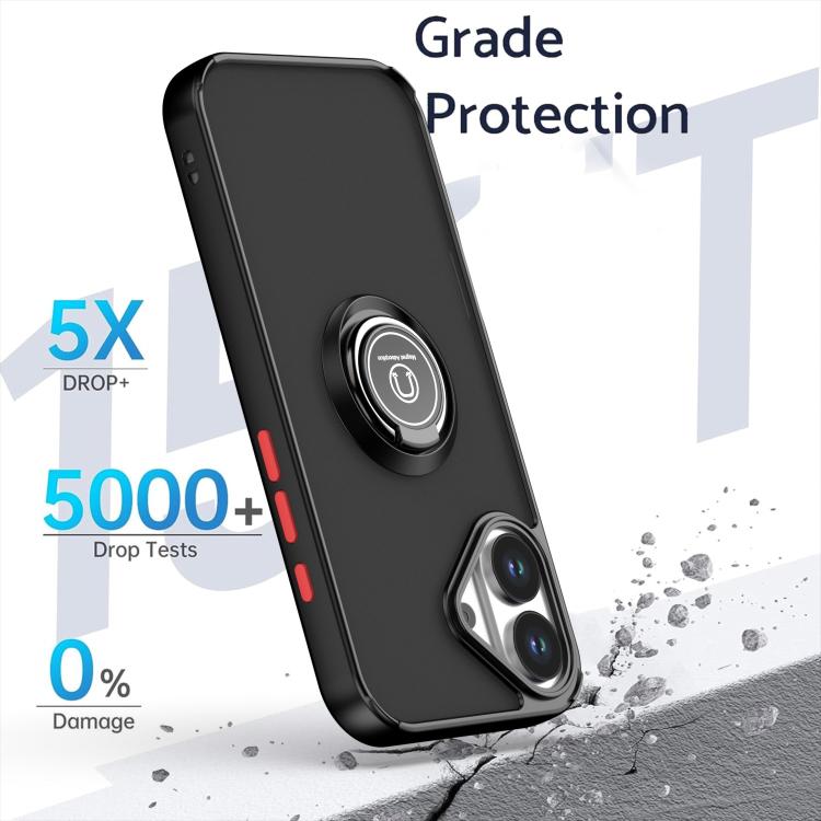 Q Shadow 1 Series TPU + PC Phone Case with Ring, For iPhone 17, For iPhone Air, For iPhone 16 Pro Max