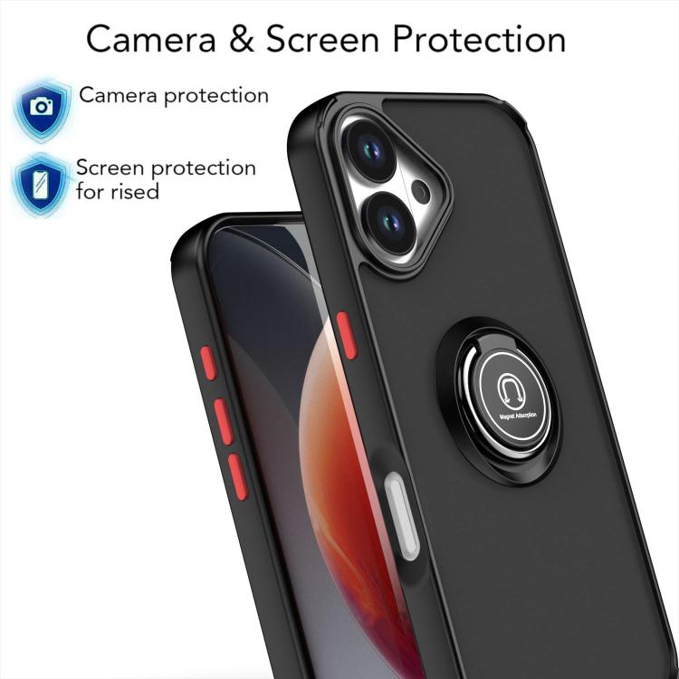 Q Shadow 1 Series TPU + PC Phone Case with Ring, For iPhone 17, For iPhone Air, For iPhone 16 Pro Max