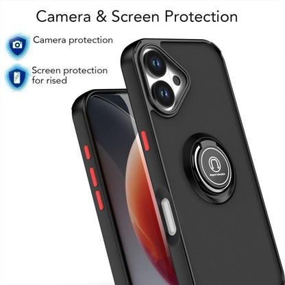 Q Shadow 1 Series TPU + PC Phone Case with Ring, For iPhone 17, For iPhone Air, For iPhone 16 Pro Max