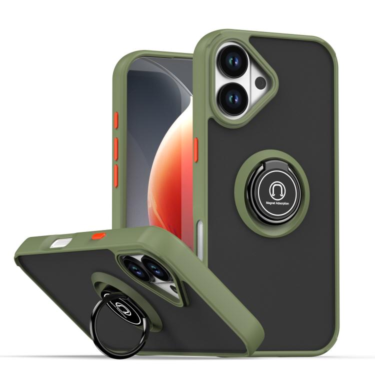Q Shadow 1 Series TPU + PC Phone Case with Ring, For iPhone 17, For iPhone Air, For iPhone 16 Pro Max