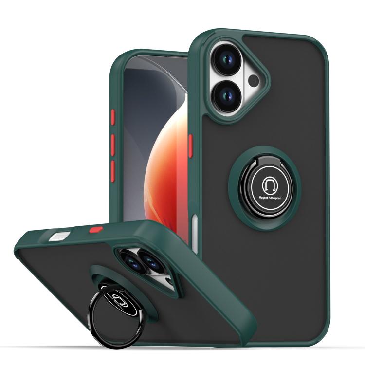 Q Shadow 1 Series TPU + PC Phone Case with Ring, For iPhone 17, For iPhone Air, For iPhone 16 Pro Max