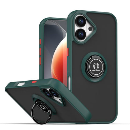 Q Shadow 1 Series TPU + PC Phone Case with Ring, For iPhone 17, For iPhone Air, For iPhone 16 Pro Max