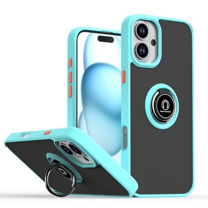 Q Shadow 1 Series TPU + PC Phone Case with Ring, For iPhone 16 Pro, For iPhone 16 Plus, For iPhone 15 Pro Max