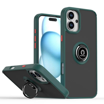 Q Shadow 1 Series TPU + PC Phone Case with Ring, For iPhone 16 Pro, For iPhone 16 Plus, For iPhone 15 Pro Max