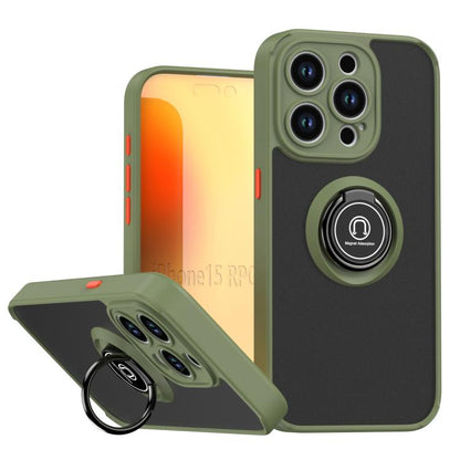 Q Shadow 1 Series TPU + PC Phone Case with Ring, For iPhone 15 Pro, For iPhone 15 Plus, For iPhone 15