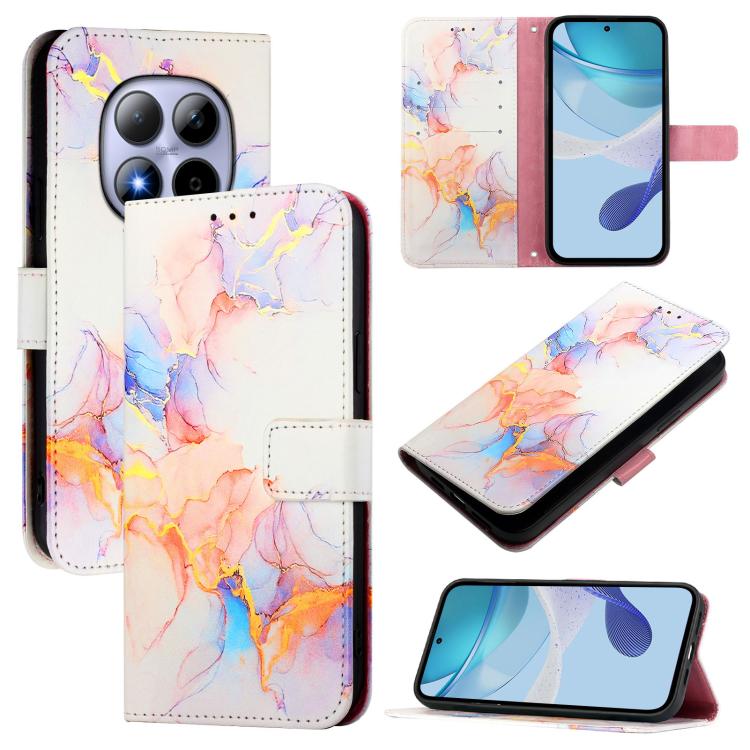 PT003 Marble Pattern Flip Leather Phone Case, For Redmi Note 15 Pro 5G Global 163.6mm, For Redmi 15 5G Global / 15 4G SEA 169mm, For Redmi 15 5G / 4G EU 171mm, For Redmi Note 14 4G 164.84mm
