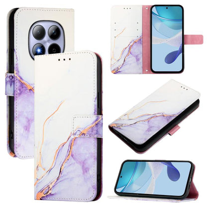 PT003 Marble Pattern Flip Leather Phone Case, For Redmi Note 15 Pro 5G Global 163.6mm, For Redmi 15 5G Global / 15 4G SEA 169mm, For Redmi 15 5G / 4G EU 171mm, For Redmi Note 14 4G 164.84mm