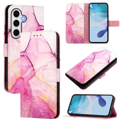 PT003 Marble Pattern Flip Leather Phone Case, For Samsung Galaxy S26 5G, For Samsung Galaxy S25 Edge 5G, For Samsung Galaxy S24 FE 5G
