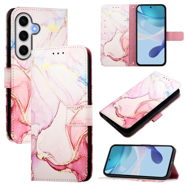 PT003 Marble Pattern Flip Leather Phone Case, For Samsung Galaxy S26 5G, For Samsung Galaxy S25 Edge 5G, For Samsung Galaxy S24 FE 5G