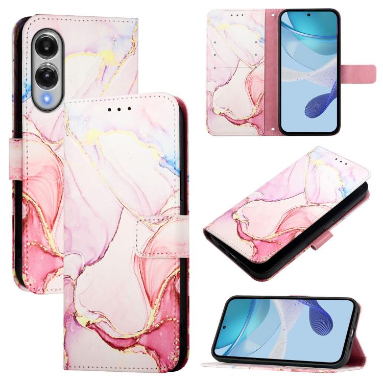 PT003 Marble Pattern Flip Leather Phone Case, For Samsung Galaxy S26 5G, For Samsung Galaxy S25 Edge 5G, For Samsung Galaxy S24 FE 5G