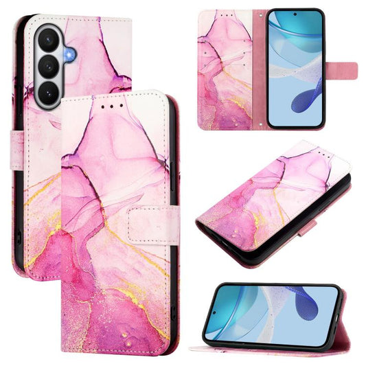 PT003 Marble Pattern Flip Leather Phone Case, For Samsung Galaxy S26 5G, For Samsung Galaxy S25 Edge 5G, For Samsung Galaxy S24 FE 5G