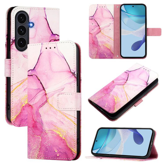 PT003 Marble Pattern Flip Leather Phone Case, For Galaxy S26 FE 5G, For Samsung Galaxy S26+ 5G, For Samsung Galaxy S26 Edge 5G, For Samsung Galaxy S26 Ultra 5G