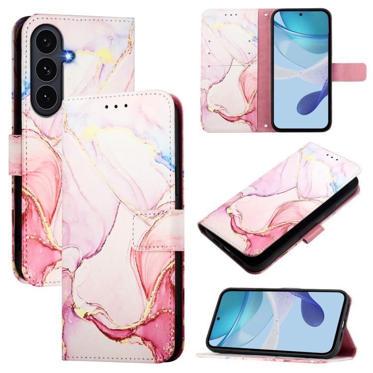 PT003 Marble Pattern Flip Leather Phone Case, For Galaxy S26 FE 5G, For Samsung Galaxy S26+ 5G, For Samsung Galaxy S26 Edge 5G, For Samsung Galaxy S26 Ultra 5G