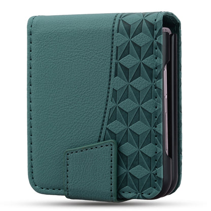 Diamond Buckle Leather Phone Case with Lanyard