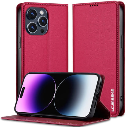 LC.IMEEKE L1 Series Frosted Fine Texture PU Phone Case, For iPhone 16, For iPhone 15, For iPhone 14 / 13, For iPhone 14 Pro