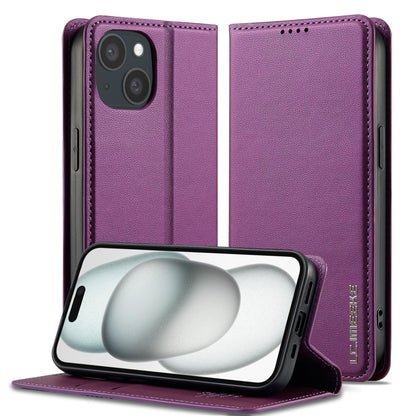 LC.IMEEKE L1 Series Frosted Fine Texture PU Phone Case, For iPhone 16, For iPhone 15, For iPhone 14 / 13, For iPhone 14 Pro