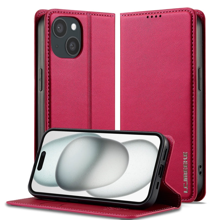 LC.IMEEKE L1 Series Frosted Fine Texture PU Phone Case, For iPhone 16, For iPhone 15, For iPhone 14 / 13, For iPhone 14 Pro