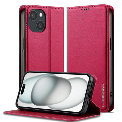 LC.IMEEKE L1 Series Frosted Fine Texture PU Phone Case, For iPhone 16, For iPhone 15, For iPhone 14 / 13, For iPhone 14 Pro