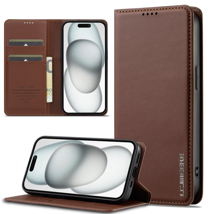 LC.IMEEKE L1 Series Frosted Fine Texture PU Phone Case, For iPhone 16, For iPhone 15, For iPhone 14 / 13, For iPhone 14 Pro