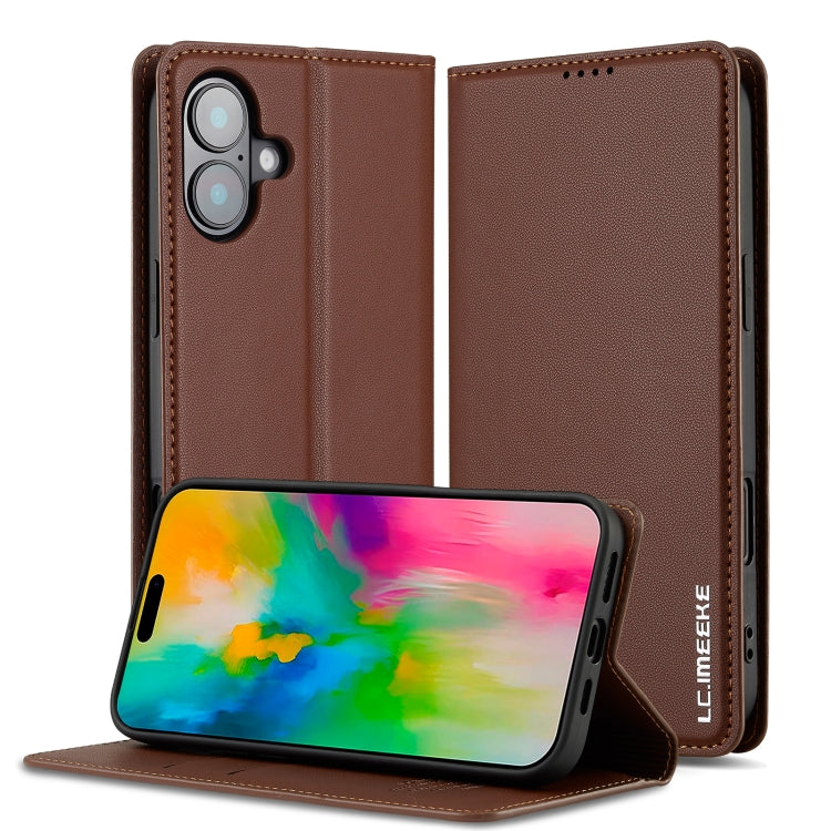 LC.IMEEKE L1 Series Frosted Fine Texture PU Phone Case, For iPhone 16, For iPhone 15, For iPhone 14 / 13, For iPhone 14 Pro